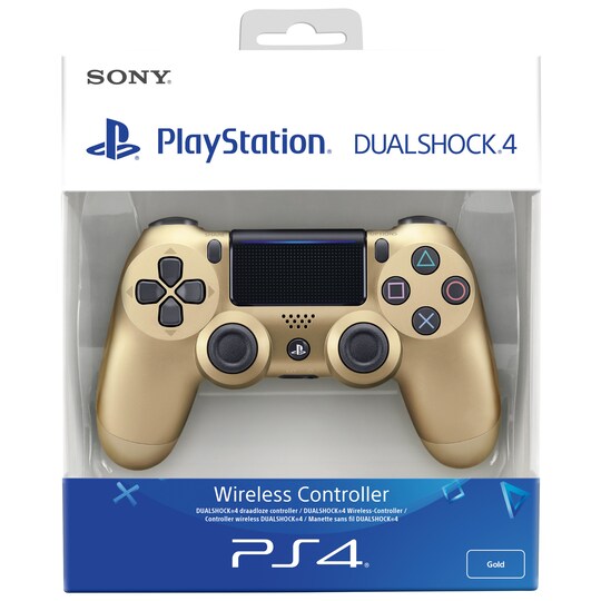 Nya PS4 DualShock 4 trådlösa handkontroll (matt guld)