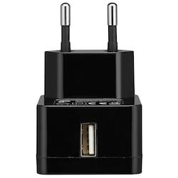 Goji väggladdare 2.4 A med USB A-C kabel (svart)