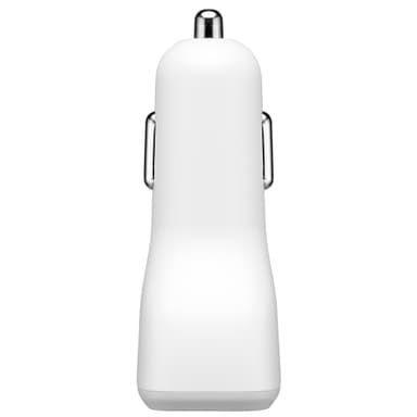 Sandstrøm billaddare 4.8A dubbla USB-portar (vit)