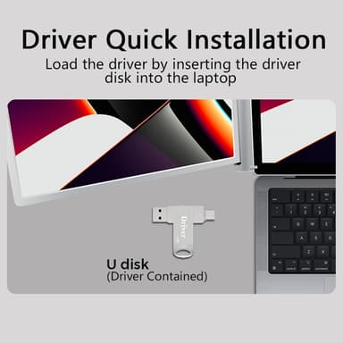 NÖRDIC Dubbla bärbara 13.3"" skärmar med teleskopstativ för bärbar dator 13""-17"", FHD 1080P, Mac/Windows, USB-C och USB-A-anslutning