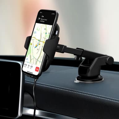 NÖRDIC Qi Certifierad Trådlös billaddare 10W med IR sensor öppnas och stängs automatisk