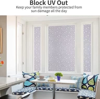 Star Style Frosted Privacy Dekorativ fönsterfilm Färg 30x200 cm