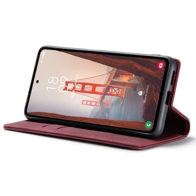 CASEME Plånboksfodral Samsung Galaxy S23 FE - Vinröd