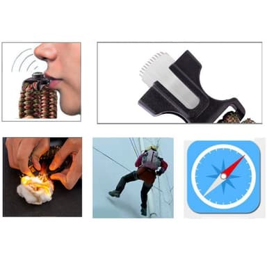 Överlevnadsarmband Survival Emergency Armband - Grön Kamouflage
