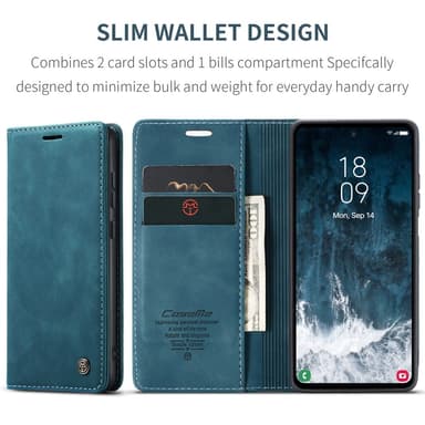 CASEME Plånboksfodral Samsung Galaxy S23 FE - Blå