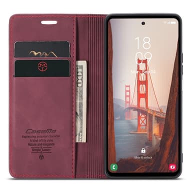 CASEME Plånboksfodral Samsung Galaxy S23 FE - Vinröd