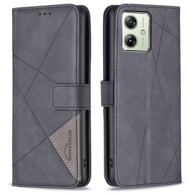 Motorola Moto G54 5G BINFEN COLOR Embossed Plånboksfodral - Svart