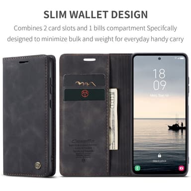 CASEME Plånboksfodral Samsung Galaxy S23 FE - Svart