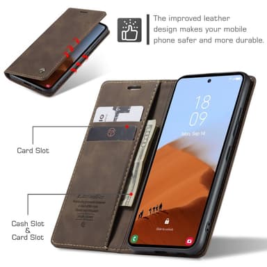 CASEME Plånboksfodral Samsung Galaxy S23 FE - Coffee