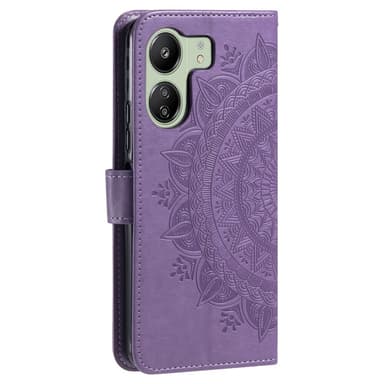 SKALO Xiaomi Redmi 13C 4G Mandala Plånboksfodral - Lila