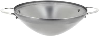De Buyer Mineral B Element -wokpanna med två handtag, tillverkad av kolstål, 32 cm