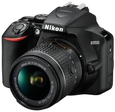 Nikon D3500 systemkamera + AF-P DX Nikkor 18–55 mm zoomobjektiv