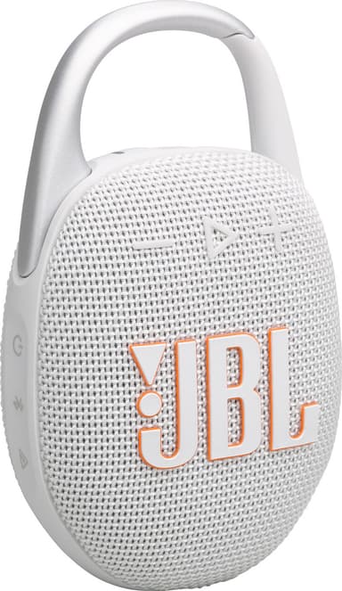 JBL Clip 5 bärbar högtalare (vit)
