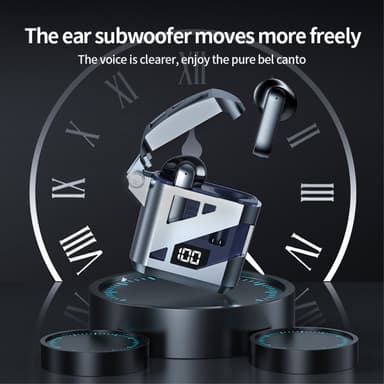 Cool Mecha Style In-Ear Bluetooth Headset Trådlösa hörlurar - Grön