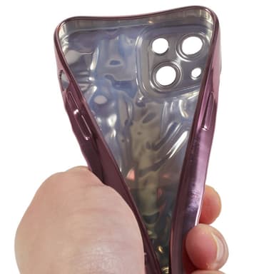 Till iPhone 15 TPU-skal Elektropläterad Rynkad - Rosa