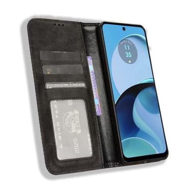 Motorola Moto G14 Plånboksfodral Exklusivt Svart