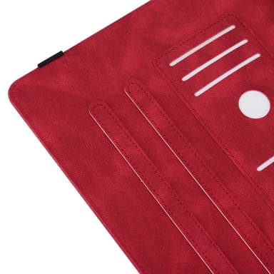 Apple iPad 10.9 2022 Vikbart fodral korthållare Fjäril - Röd