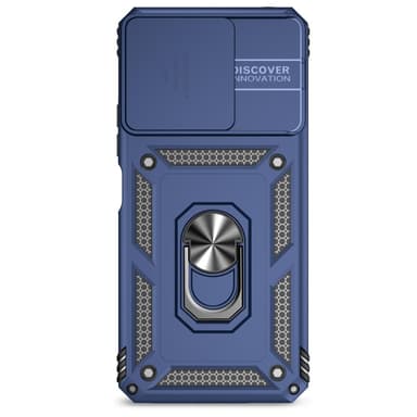SKALO Xiaomi Redmi 13C 4G Armor Hybrid Metallring Kameraslider - Blå