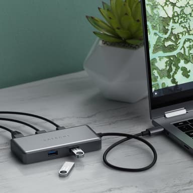 Satechi Multiport USB-C Chromebook hubb (grå)