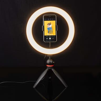 Nedis Ringljus | 10 inch | 120 LED's | 2700 - 6700 K | Trevbensstativ | Svart