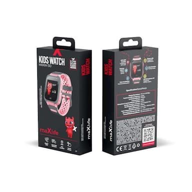 Maxlife Smartwatch med silikonarmband för barn, Rosa - 2G