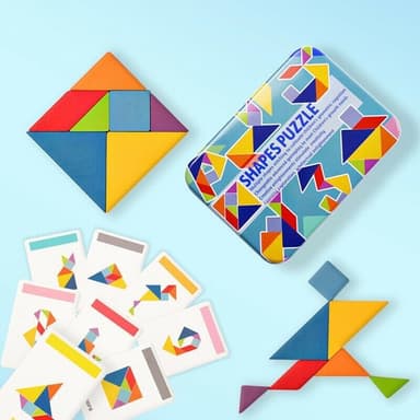 Tangram pussel i trä