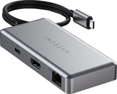 Satechi Multiport USB-C Chromebook hubb (grå)