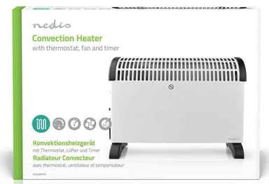 Konvektionselement | Termostat | Fläktfunktion | Timerfunktion | 3 inställningar