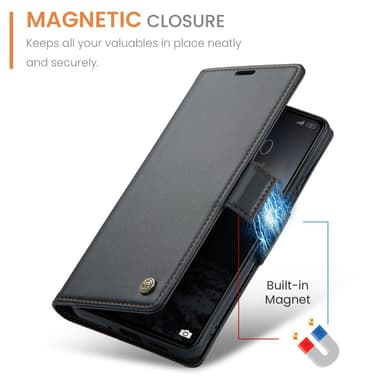 CaseMe Xiaomi Redmi 13C 4G Plånboksfodral - Svart