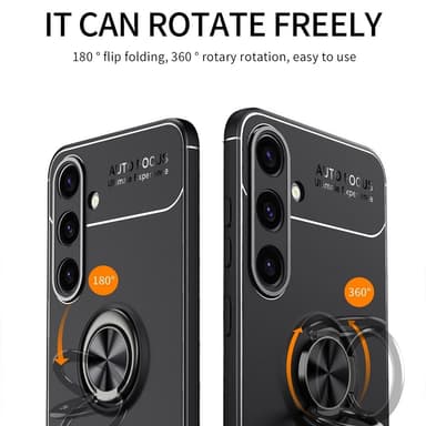 Samsung Galaxy S24+ TPU skal med Finger Ring - Svart