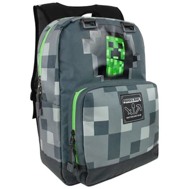 Minecraft Creepy Creeper ryggsäck (grå)