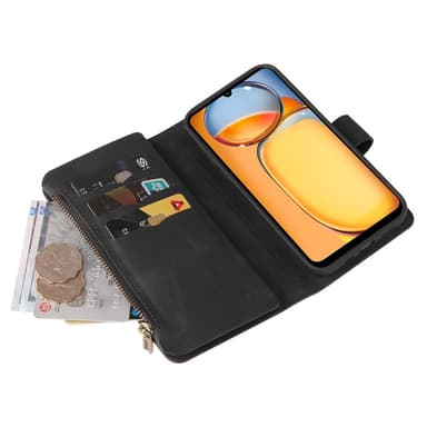 SKALO Xiaomi Redmi 13C 4G Big Wallet 17-FACK Plånboksfodral - Svart