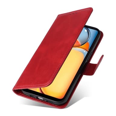 SKALO Xiaomi Redmi 13C 4G PU-Läder Plånboksfodral - Röd