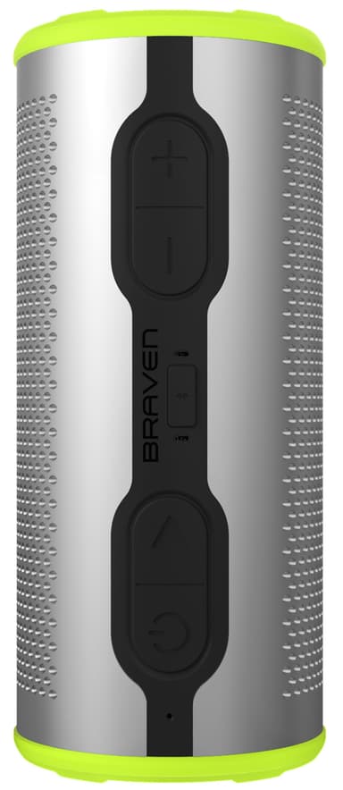 BRAVEN Stryde 360 trådlös högtalare (silver/grön)