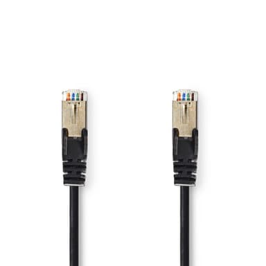 Nedis CAT5e nätverkskabel | SF/UTP | RJ45 hane | RJ45 hane | 15.0 m | Rund | PVC | Svart | Plastpåse