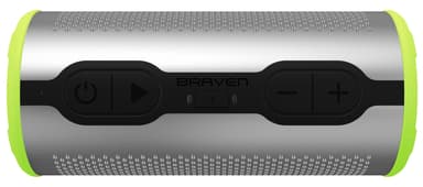 BRAVEN Stryde 360 trådlös högtalare (silver/grön)