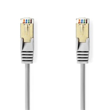 Nedis CAT5e nätverkskabel | SF/UTP | RJ45 hane | RJ45 hane | 15.0 m | Rund | PVC | Grå | Kuvert