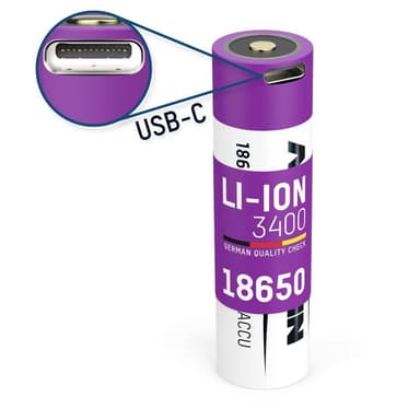 Ansmann 18650-3,4-Micro-USB Specialbatteri laddbart