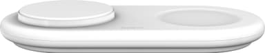 Belkin BoostCharge Pro 2in1 Magnetic Qi2 trådlös laddare (vit)