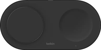 Belkin BoostCharge Pro 2in1 Magnetic Qi2 trådlös laddare (svart)