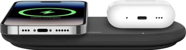 Belkin BoostCharge Pro 2in1 Magnetic Qi2 trådlös laddare (svart)