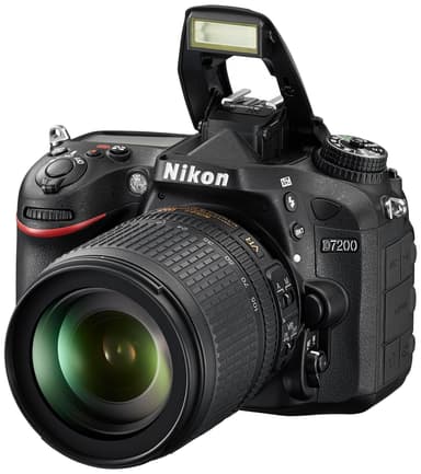 Nikon D7200 DSLR kamera+AF-S DX Nikkor 18-105 mm telefotozoomobjektiv
