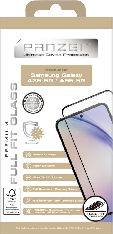 Panzer Full-Fit Samsung Galaxy A55/35 skärmskydd