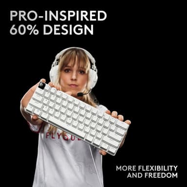 Logitech G Pro X 60 gamingtangentbord (vit)
