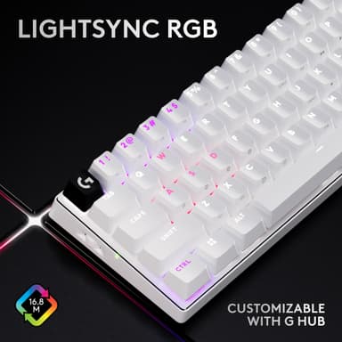 Logitech G Pro X 60 gamingtangentbord (vit)
