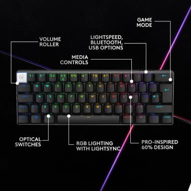 Logitech G Pro X 60 gamingtangentbord (svart)