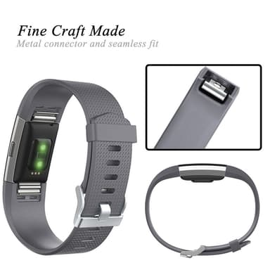Fitbit Charge 2 armband L Grå