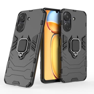 SKALO Xiaomi Redmi 13C 4G Armor Hybrid Metallring skal - Svart