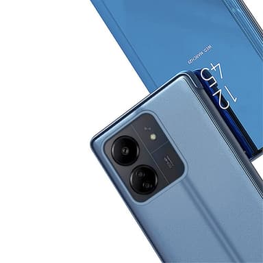 SKALO Xiaomi Redmi 13C 4G Clear View Spegel fodral - Blå