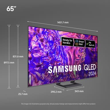 Samsung 65" Q77D 4K QLED Smart TV (2024, Calman-kalibrerad)